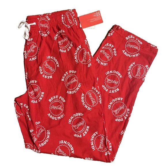 NWT Best Pop Around Coca Cola Lounge Pants PJs - Men's Medium - Picture 1 of 4